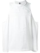 Telfar Cut-out Shoulder Sweatshirt, Adult Unisex, Size: S, White, Cotton