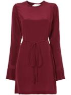 Kacey Devlin Collapsed Back Shirt Dress - Red