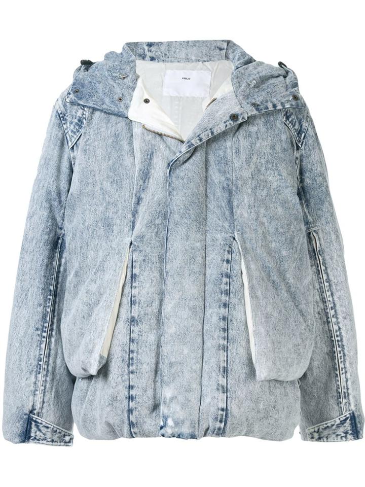 Toga Virilis Hooded Denim Jacket - Blue
