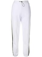 Msgm Contrast Stripe Track Pants - White