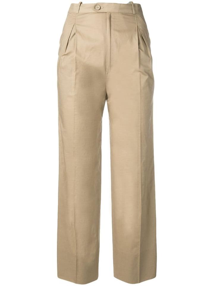 Jean Louis Scherrer Pre-owned 1970's Straight Cropped Trousers -