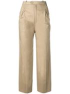 Jean Louis Scherrer Pre-owned 1970's Straight Cropped Trousers -