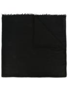Rick Owens - Frayed Scarf - Women - Silk/cashmere - One Size, Women's, Black, Silk/cashmere