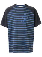 Jw Anderson Anchor Stripes Raglan T-shirt - Blue