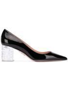 Miu Miu Transparent Heel Pumps - Black