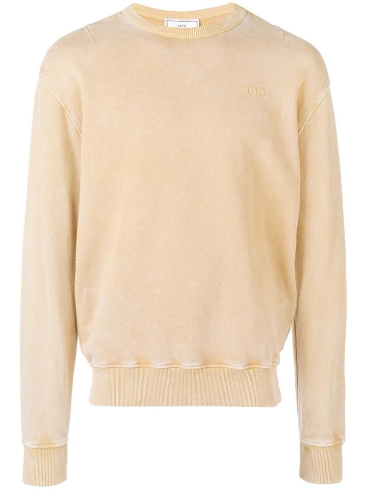 Ami Alexandre Mattiussi Acid Washed Sweatshirt - Neutrals