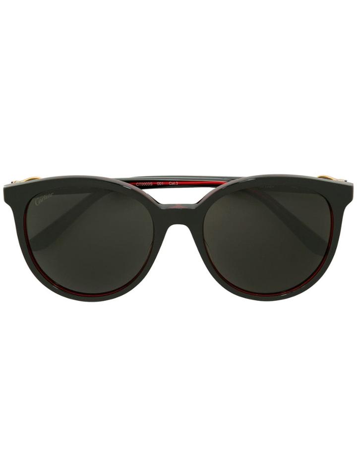 Cartier Tinted Oversized Sunglasses - Black