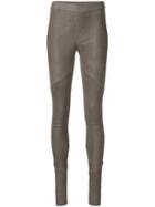 Isabel Benenato Panelled Skinny Trousers - Brown