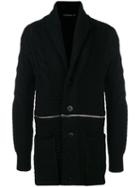 Alexander Mcqueen - Zip Through Cable Knit Cardigan - Men - Polyamide/wool - S, Black, Polyamide/wool