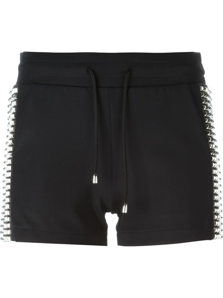 Philipp Plein Spider Web Shorts, Women's, Size: S, Black, Polyamide/spandex/elastane/polyurethane/polyester