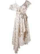 Zimmermann - Asymmetric Draped Dress - Women - Silk - 10, Nude/neutrals, Silk