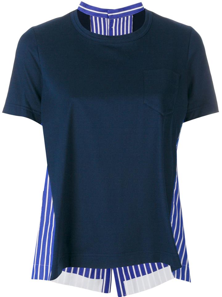 Sacai 03685218navy Stripe - Blue