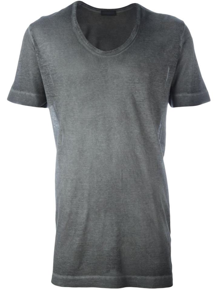 Diesel Black Gold Scoop Neck T-shirt, Men's, Size: Medium, Grey, Cotton