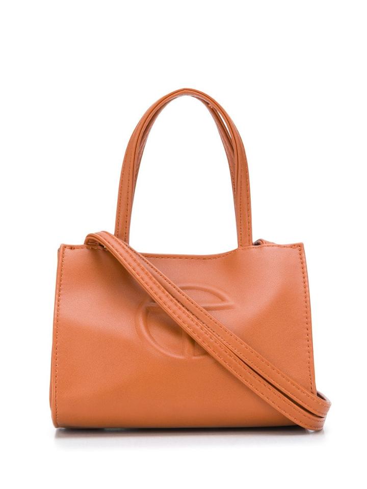 Telfar Embossed Mini Tote Bag - Brown
