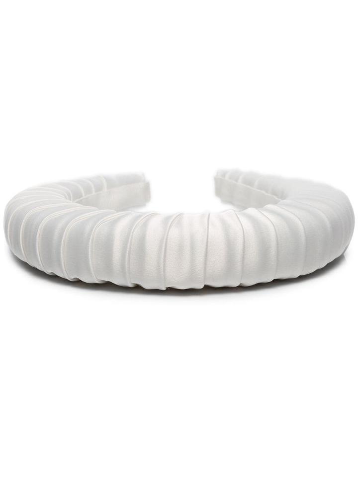 Bluetiful Milano Satin Padded Headband - White