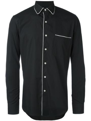 Gabriele Pasini - Contrast Detail Shirt - Men - Cotton - 39, Black, Cotton