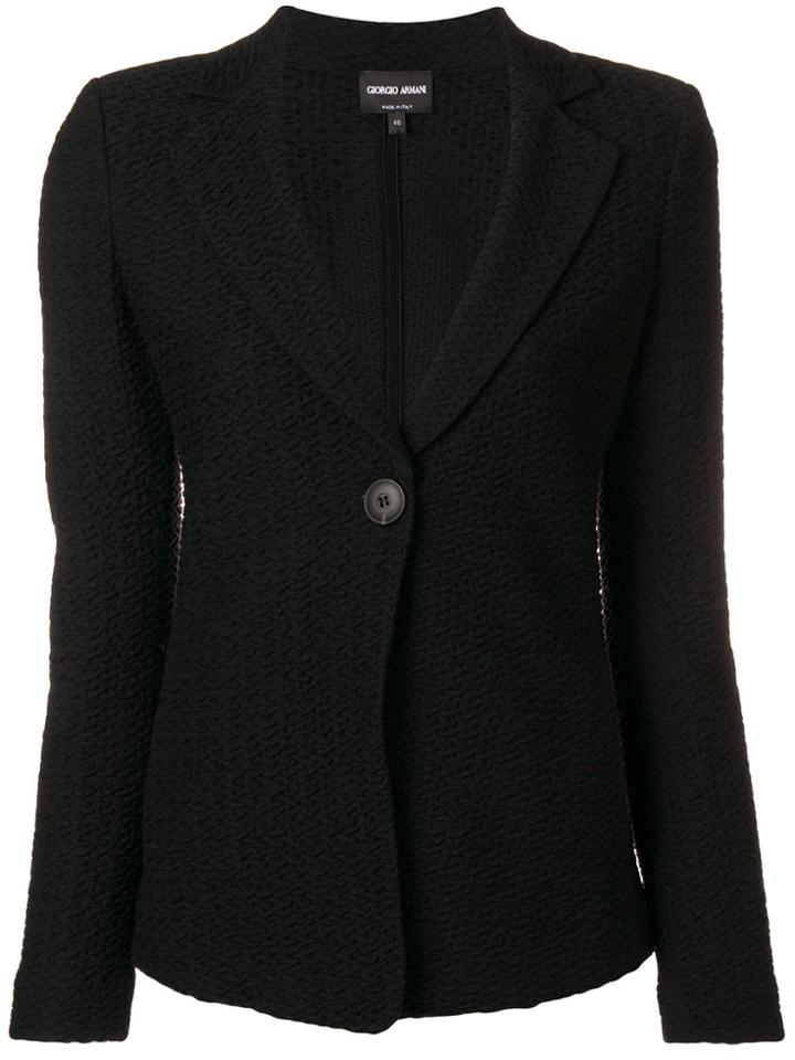 Giorgio Armani Single Button Blazer - Black