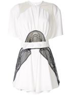 Christopher Esber Lace Panel Mini Dress - White