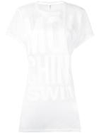 Moschino Logo Mesh Dress - White