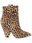 Liu Jo Leopard Print Ankle Boots - Brown
