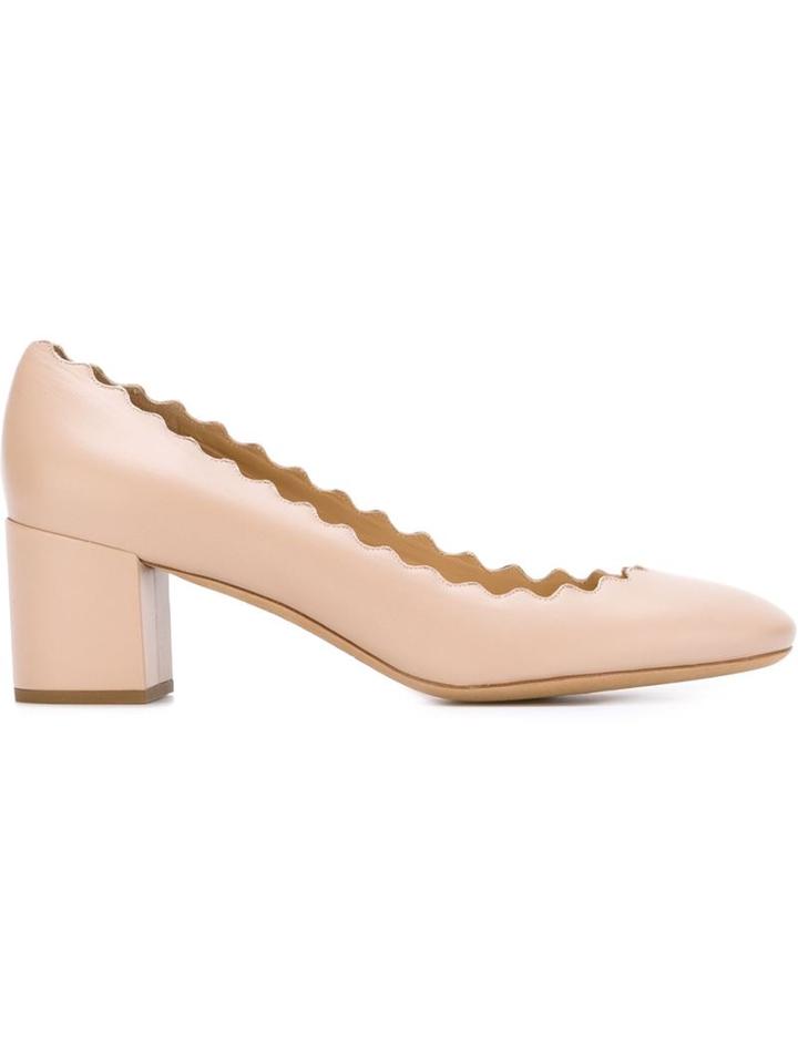 Chloé Lauren Pumps, Women's, Size: 41, Pink/purple, Calf Leather/leather