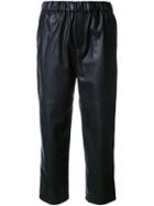 Astraet Leather Effect Cropped Trousers