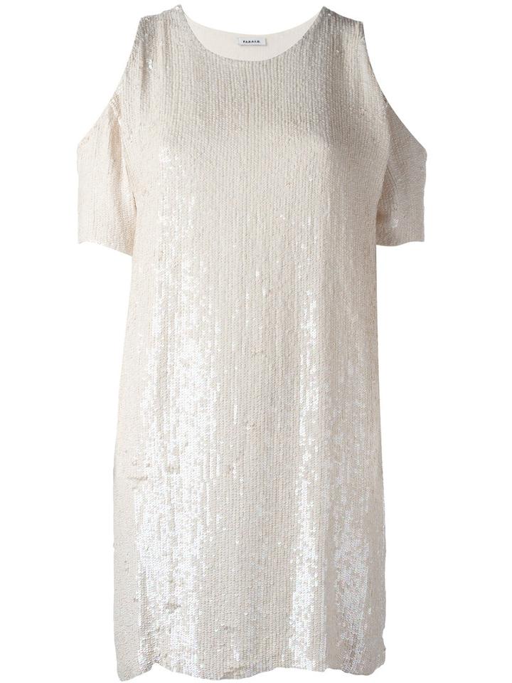 P.a.r.o.s.h. Gughi Dress, Women's, Nude/neutrals, Viscose/pvc