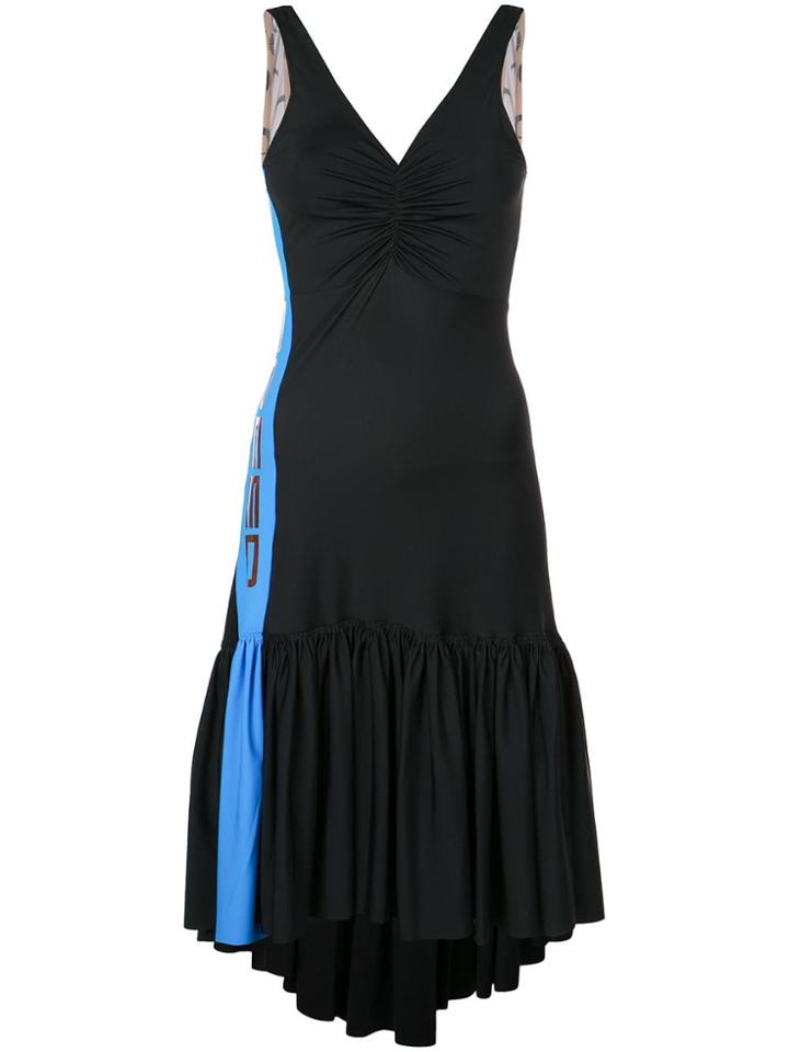 Marine Serre Sleeveless Futurist Flamenco Dress - Black