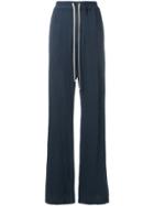 Rick Owens Drkshdw Drawstring Palazzo Trousers - Blue