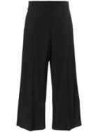 Proenza Schouler Wide-leg Pleat-front Crop Cotton Trousers - Black
