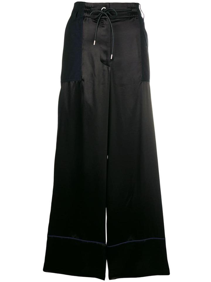 Sacai Drawstring Palazzo Pants - Black