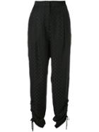 Tibi Polka Dot Tapered Trousers - Black