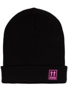 Off-white Logo Patch Beanie Hat - Black