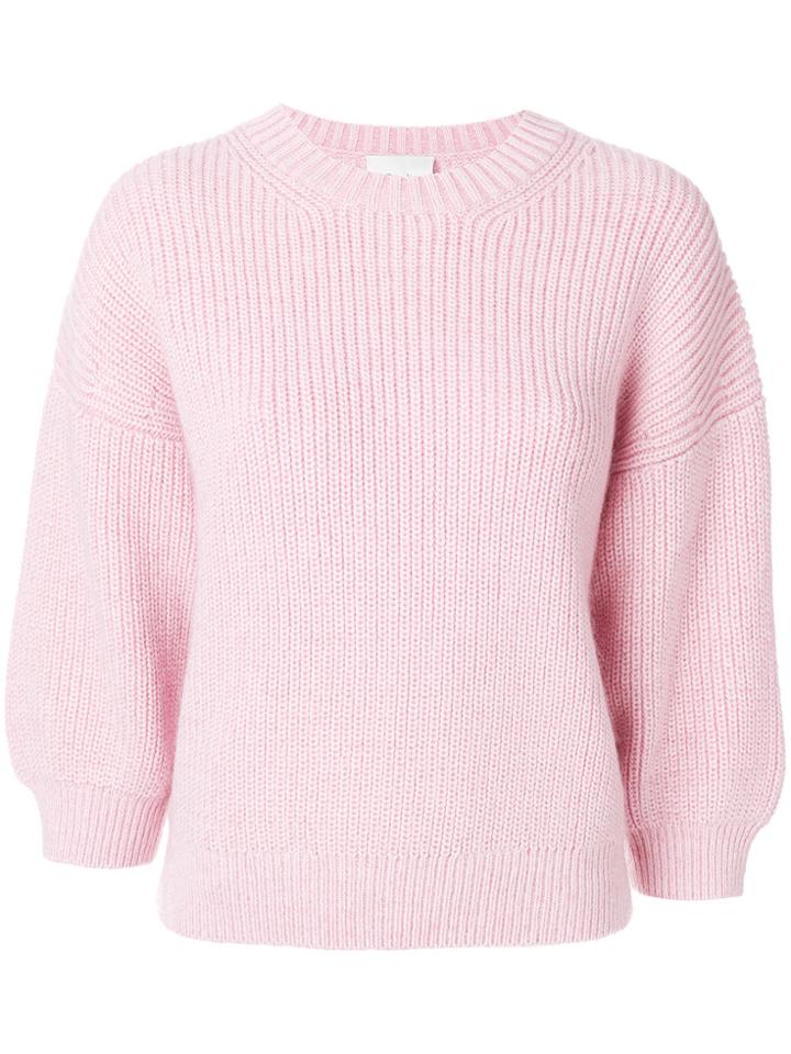 3.1 Phillip Lim Short-sleeved Knitted Top - Pink & Purple