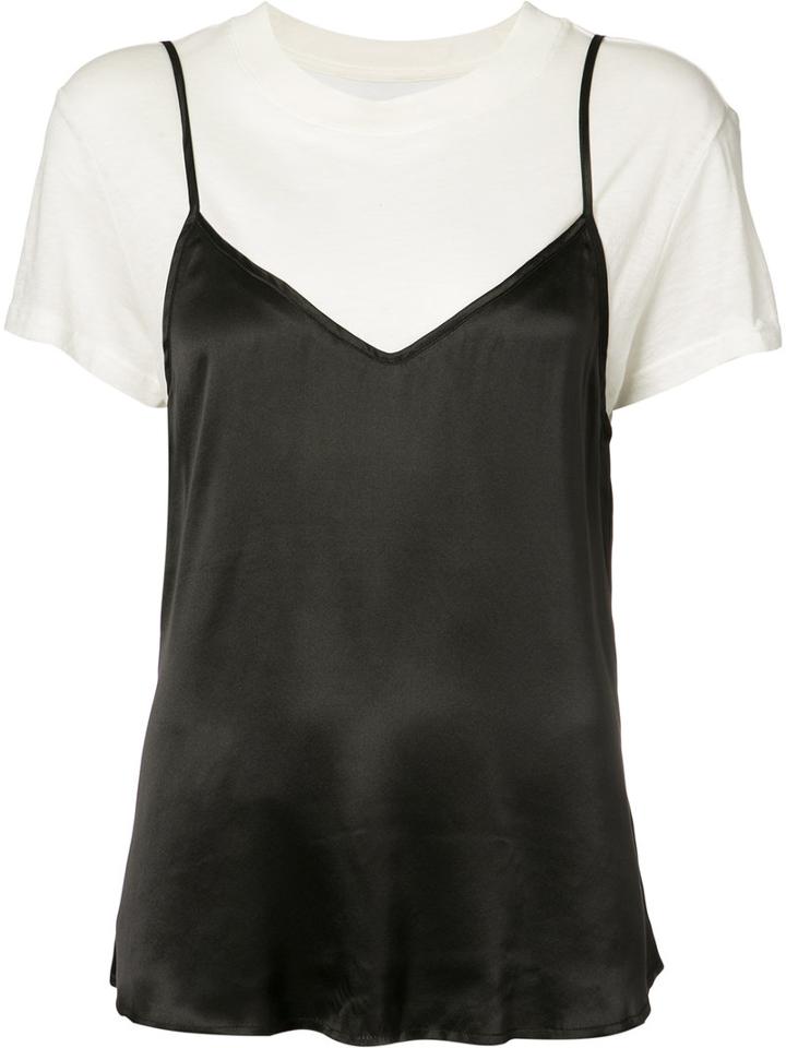 Rta Double-layered T-shirt Camisole, Women's, Size: Xs, Black, Silk/cotton/cashmere