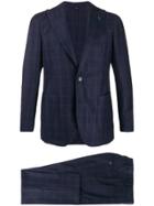 Tombolini Checked Two Piece Suit - Blue