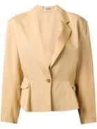 Alaïa Vintage Drawstring Blazer - Nude & Neutrals