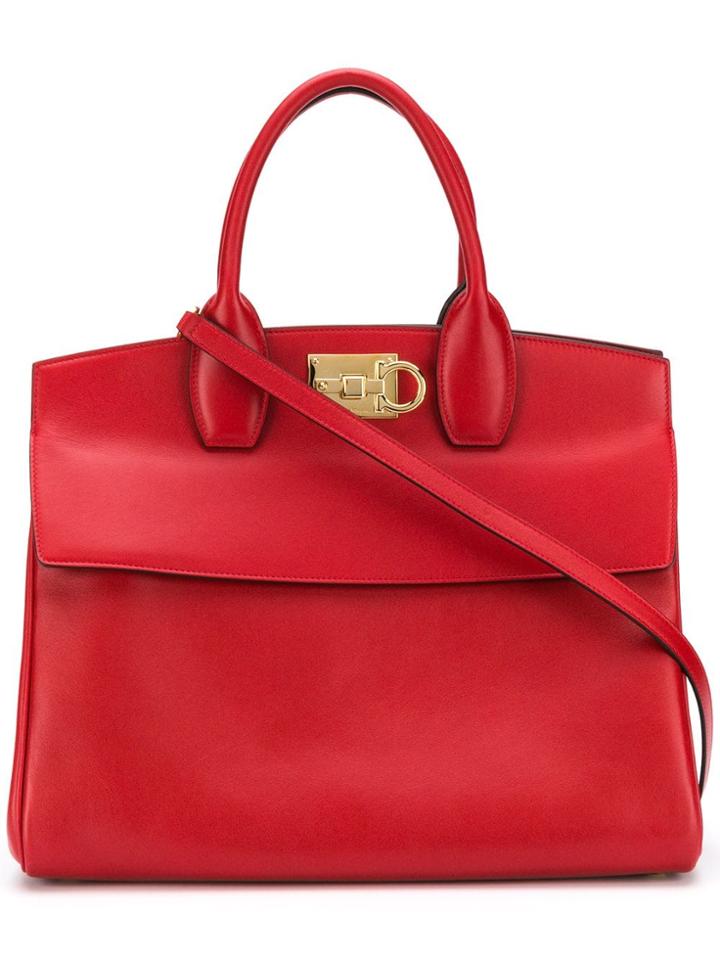 Salvatore Ferragamo Gancio Tote - Red