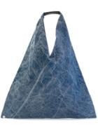 Mm6 Maison Margiela Triangle Tote, Women's, Blue, Cotton/polyester