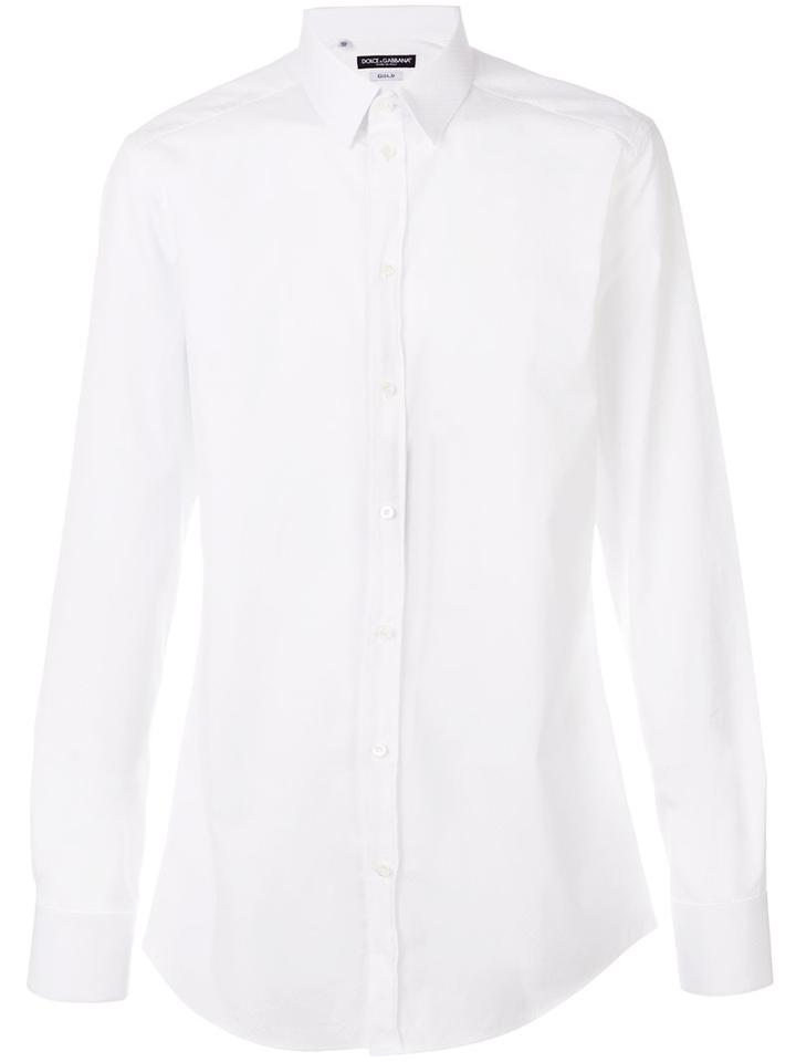 Dolce & Gabbana - Classic Long Sleeve Shirt - Men - Cotton - 39, White, Cotton