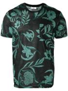 Ami Alexandre Mattiussi Floral Print T-shirt, Men's, Size: Large, Black, Cotton