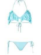 Sumarie Fringed Bikini - Blue