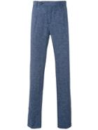 Flap Pocket Trousers - Men - Linen/flax - 48, Blue, Linen/flax, Massimo Alba