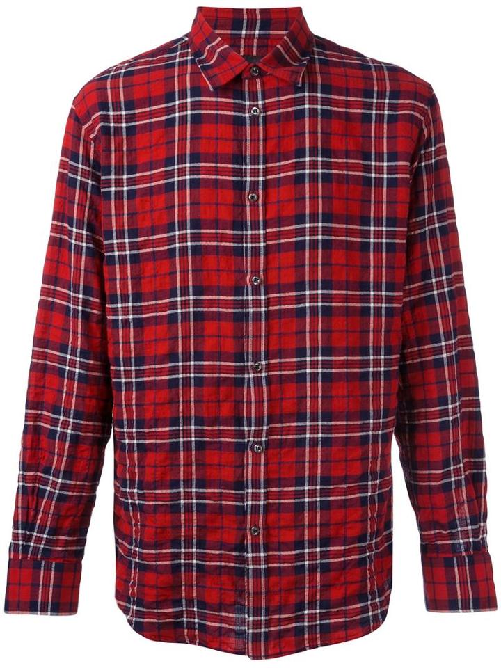 Dsquared2 Casual Tartan Shirt, Men's, Size: 48, Red, Cotton/spandex/elastane