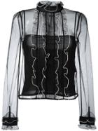 Red Valentino Tulle Blouse - Black
