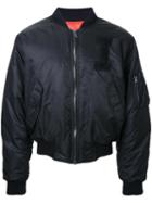 Iceberg Logo Patch Bomber Jacket, Men's, Size: Small, Black, Polyamide