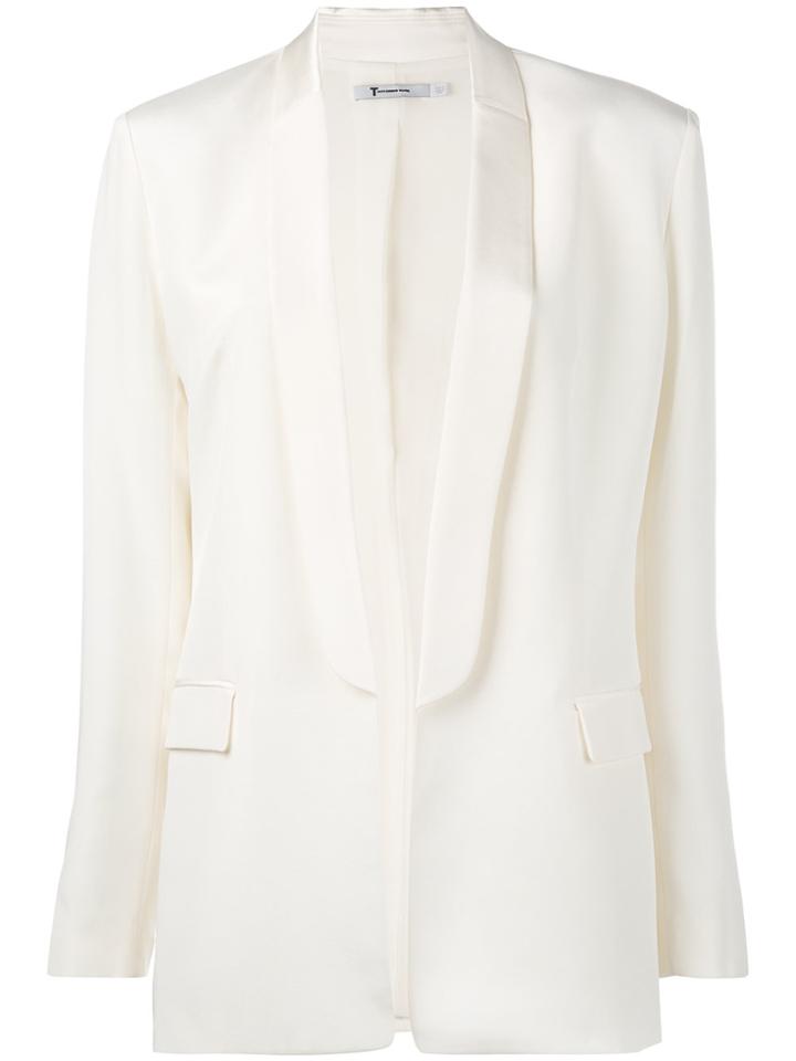 T By Alexander Wang Shawl Collar Blazer - Nude & Neutrals
