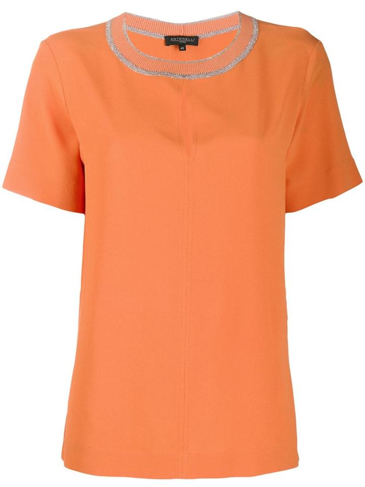Antonelli Glitter Detail Blouse - Orange