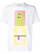 Marni Abstract Print T-shirt, Men's, Size: 50, White, Cotton