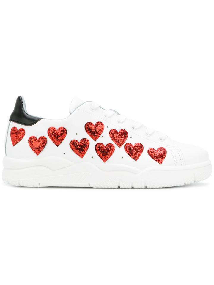 Chiara Ferragni Glitter Heart Sneakers - White